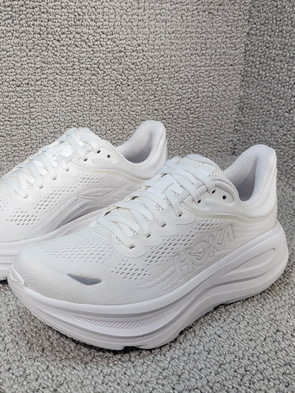 Hoka One One Bondi 9 Wide Women’s US Size 9D White Running Shoes 1162014 WWH